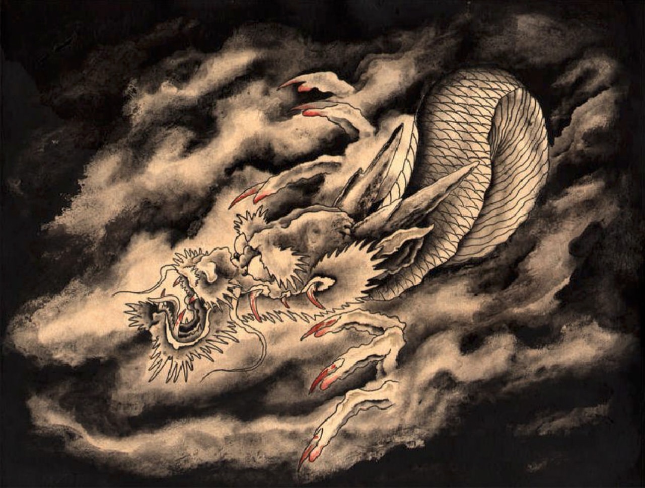 Dragon & Smoke - Canvas Giclee