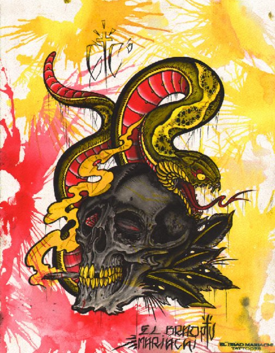 Mariachi Skull - Canvas Giclee