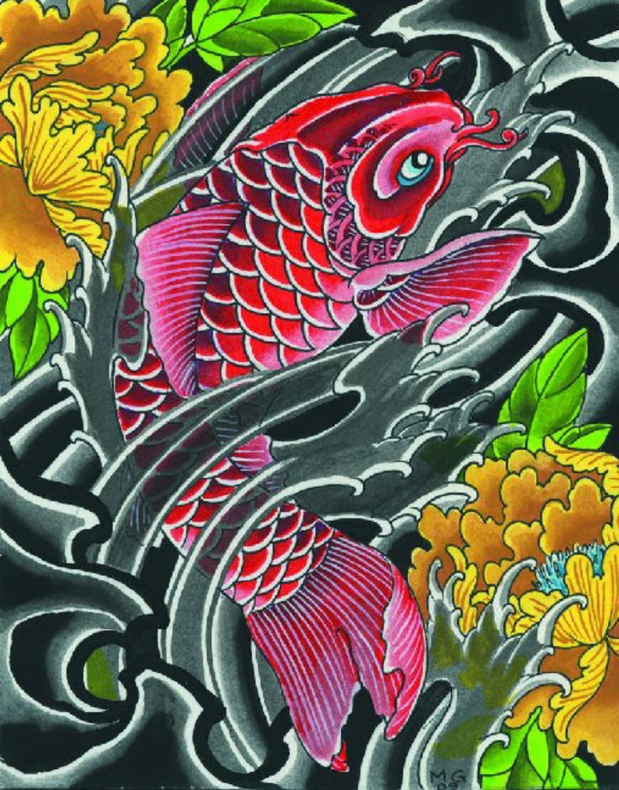 Red Koi - Canvas Giclee