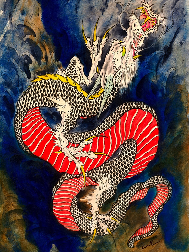 Rising Dragon - Canvas Giclee