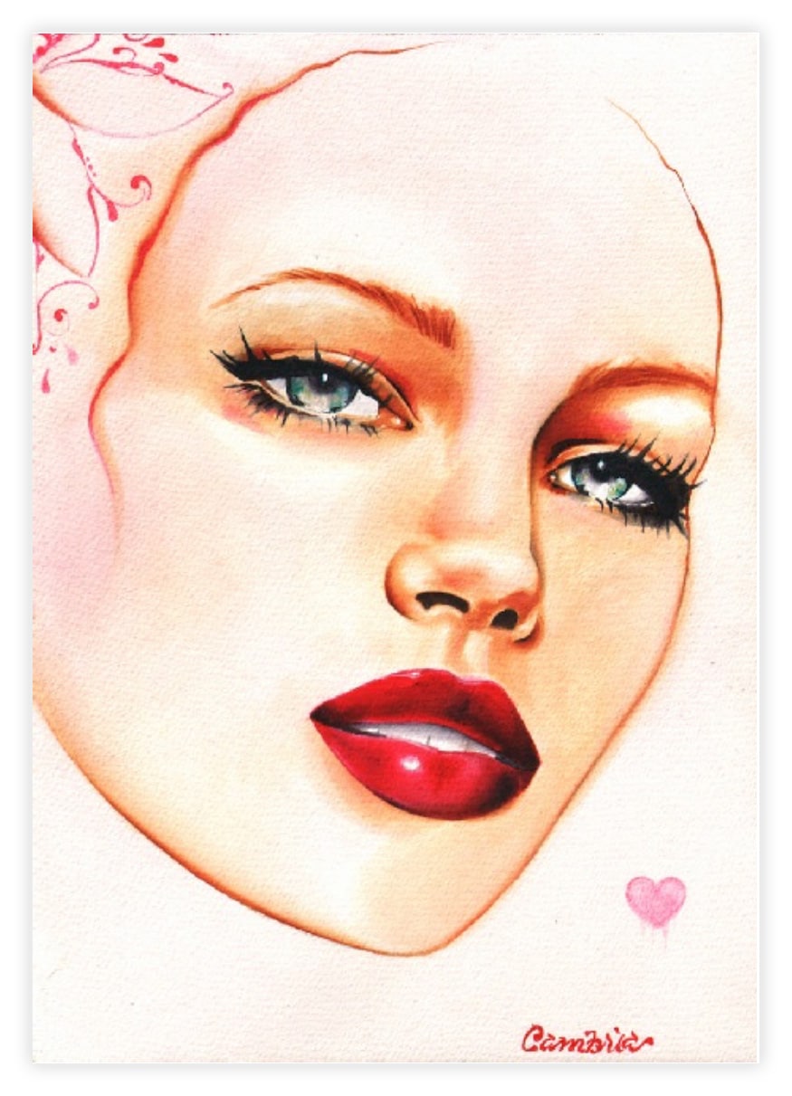 Ruby Lips - Canvas Giclee