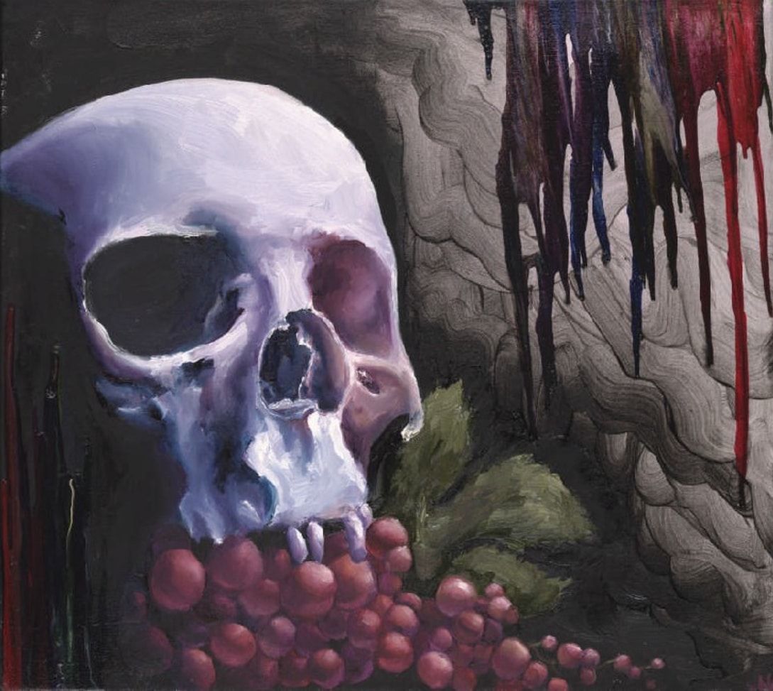 Skull & Grapes - Canvas Giclee