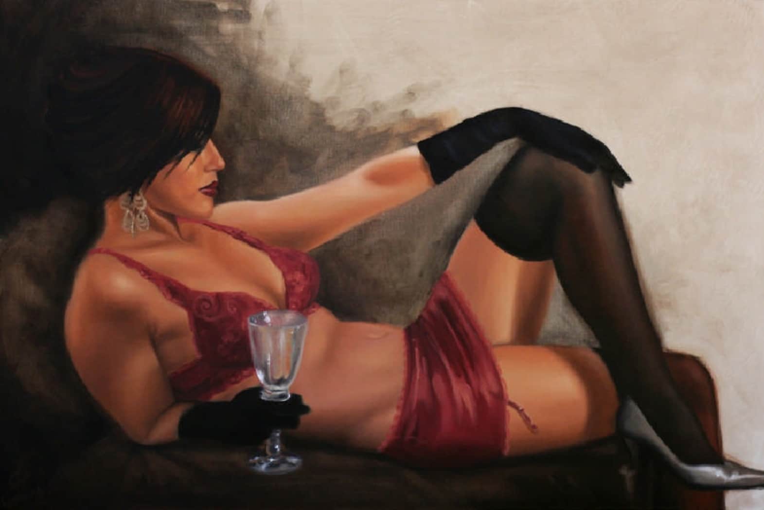 The Empty Wine Glass - Canvas Giclee