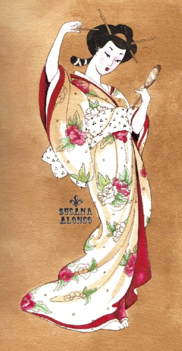 Traditional Geisha - Canvas Giclee