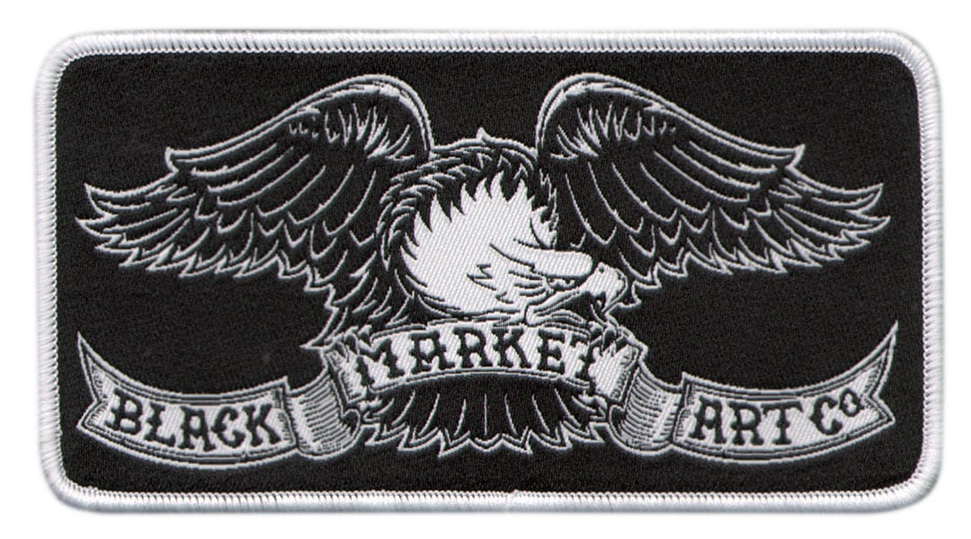 Eagle Patch Black white