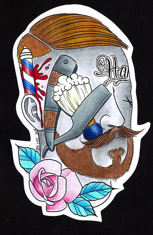 Barber: Cut Throat Industry - Canvas Giclee