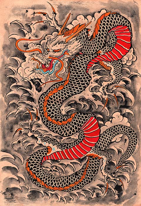 Clark's Red Dragon - Canvas Giclee