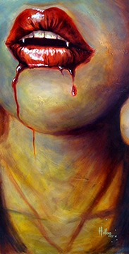 Vampire Lips - Canvas Giclee