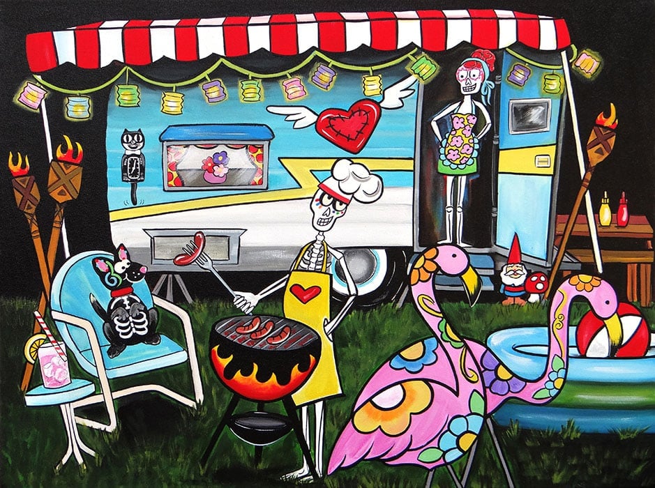 Retro Trailer Life - Canvas Giclee