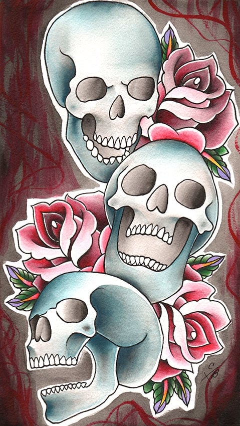 Skull Trilogy - Canvas Giclee