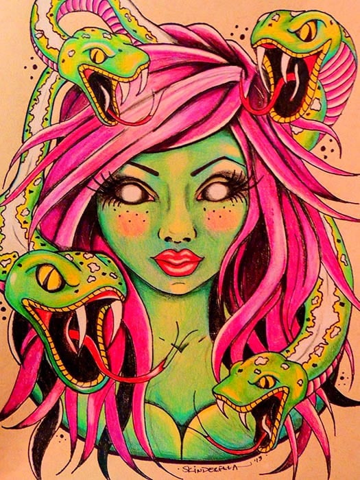 Stone Cold Medusa - Canvas Giclee