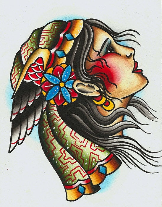 Girl With Wing - Canvas Giclee