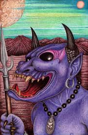 Purple Demon - Canvas Giclee