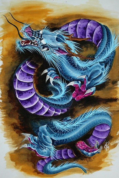 Purp Dragon - Canvas Giclee