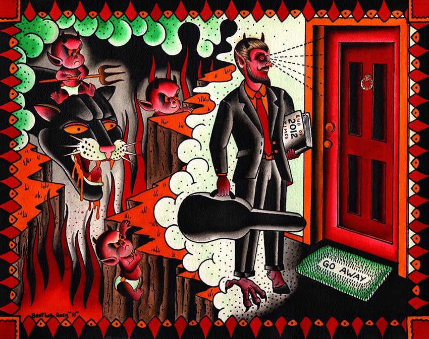 Devil Knocking At the Door - Canvas Giclee