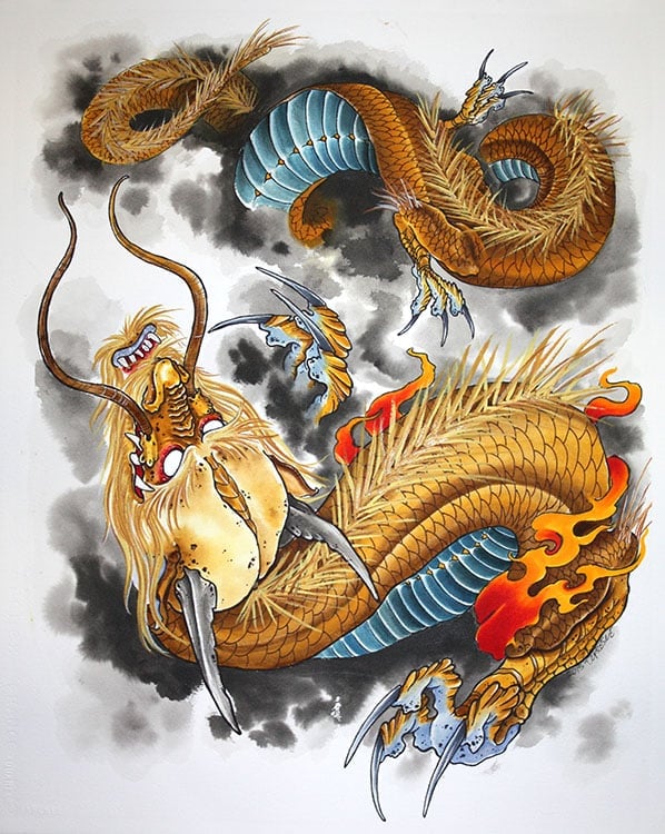 Entering Dragon - Canvas Giclee