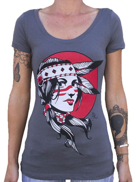 Indian Girl Scoop Neck Tee