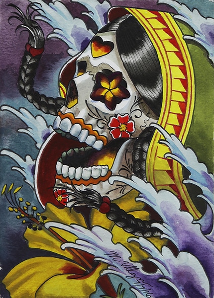 Day of The Dead Mary - Canvas GIclee