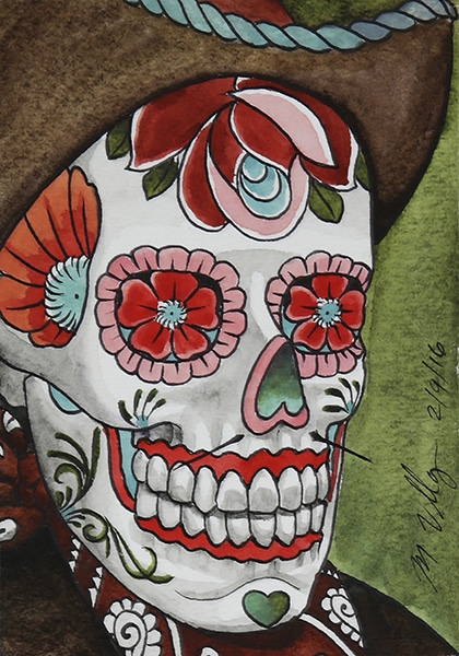 Day of The Dead Cowboy II - Canvas Giclee