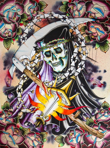 Grim- Canvas Giclee