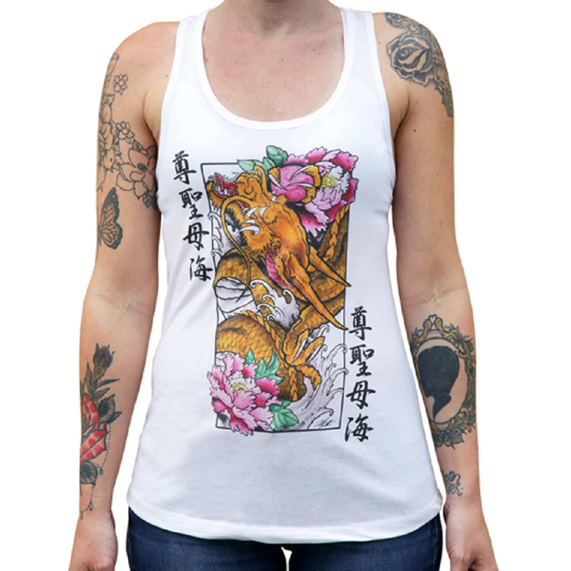 Golden Dragon Racer back Tank