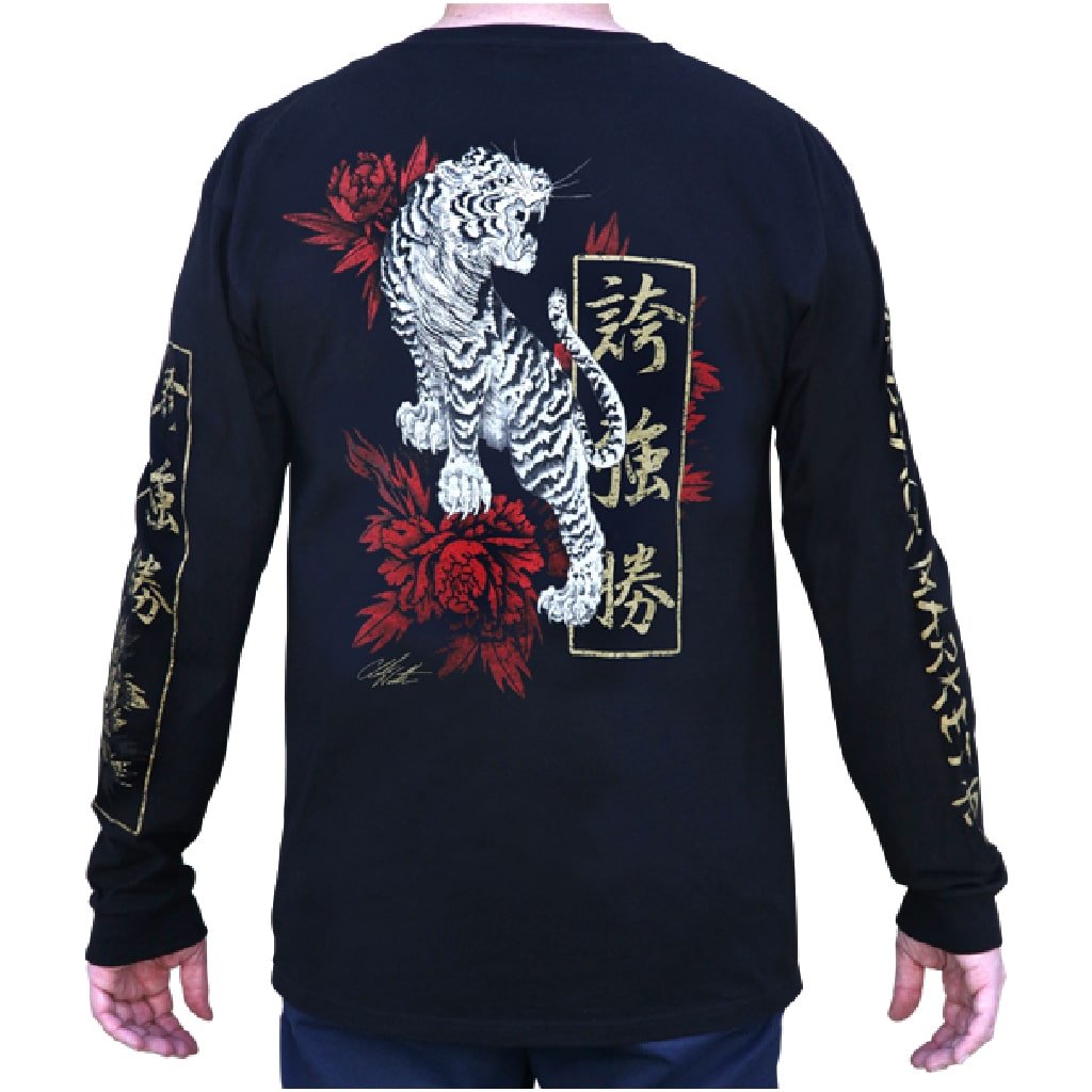 Strength Japanese Traditional Tattoo Long Sleeve Tee