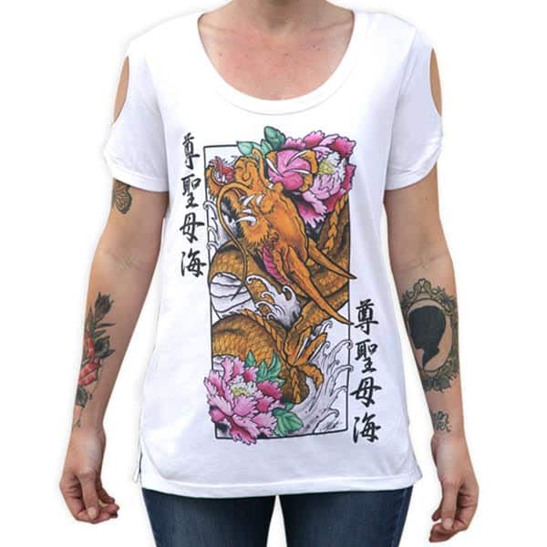 Golden Dragon - Open Sleeve Tee