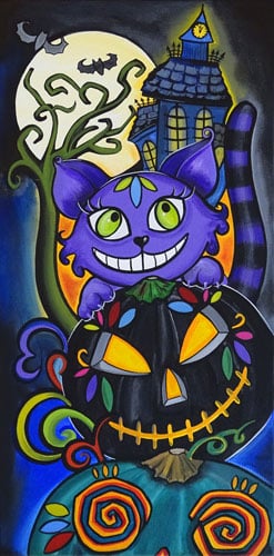 CatOlantern-Canvas Giclee