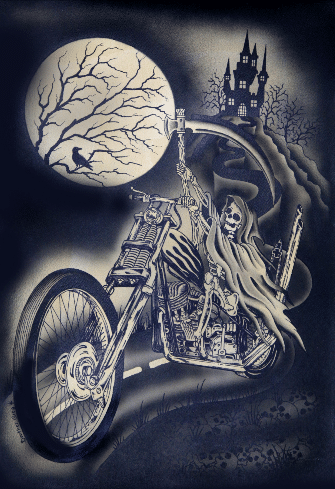 Riding Reaper-Canvas Giclee