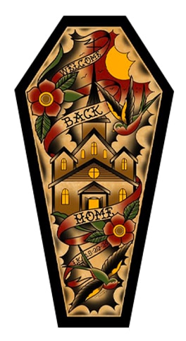 Welcome Back Home - Canvas Coffin Giclee