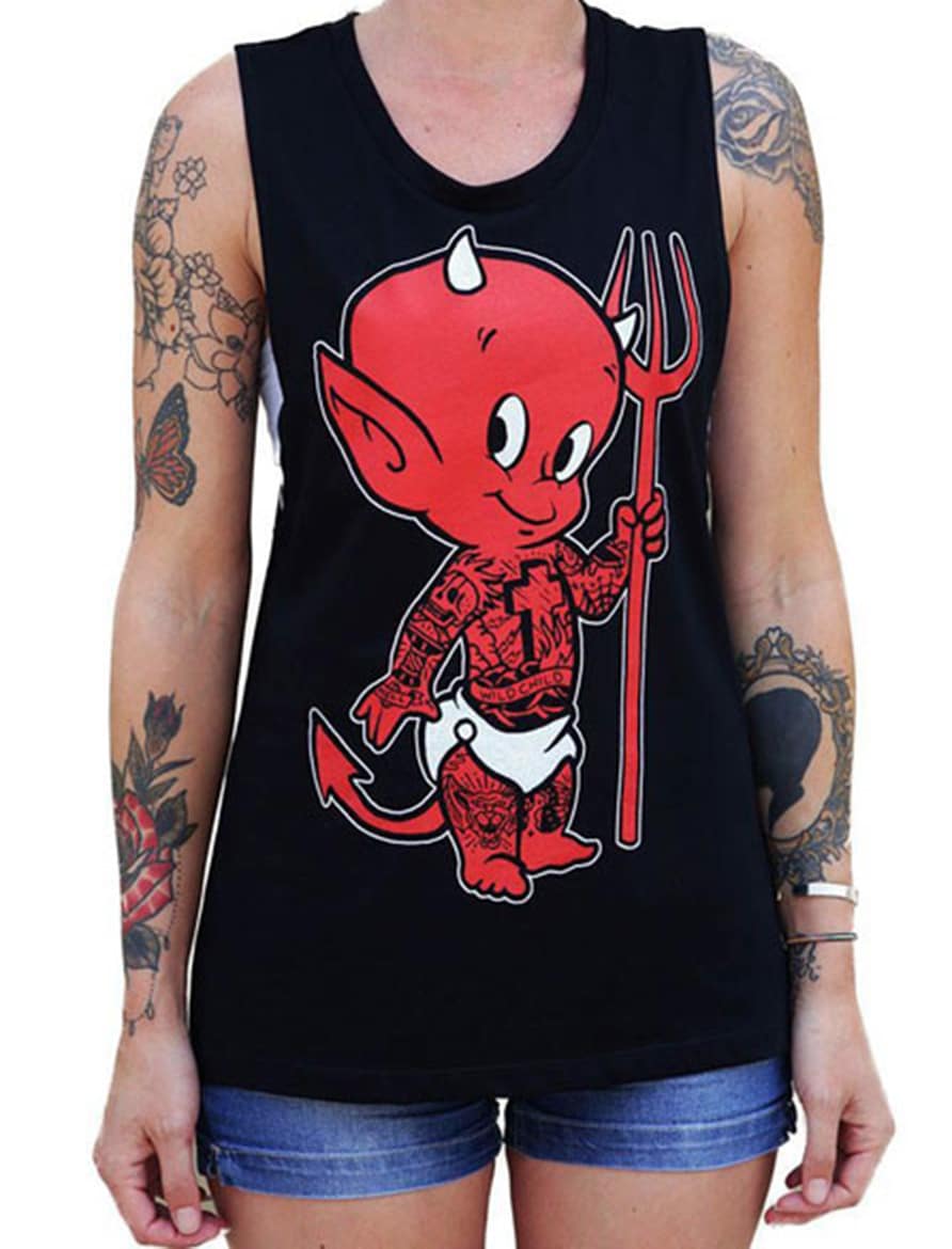 Womens Lil Devil Muscle tee