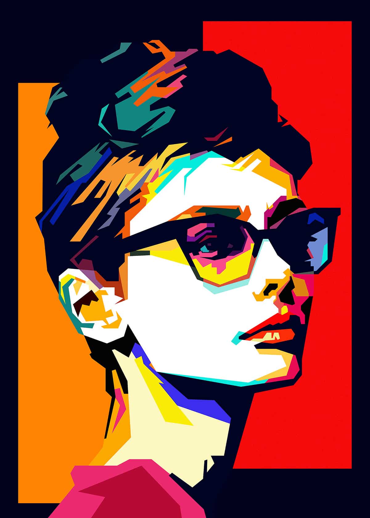 Audrey Hepburn homage in the WPAP art style