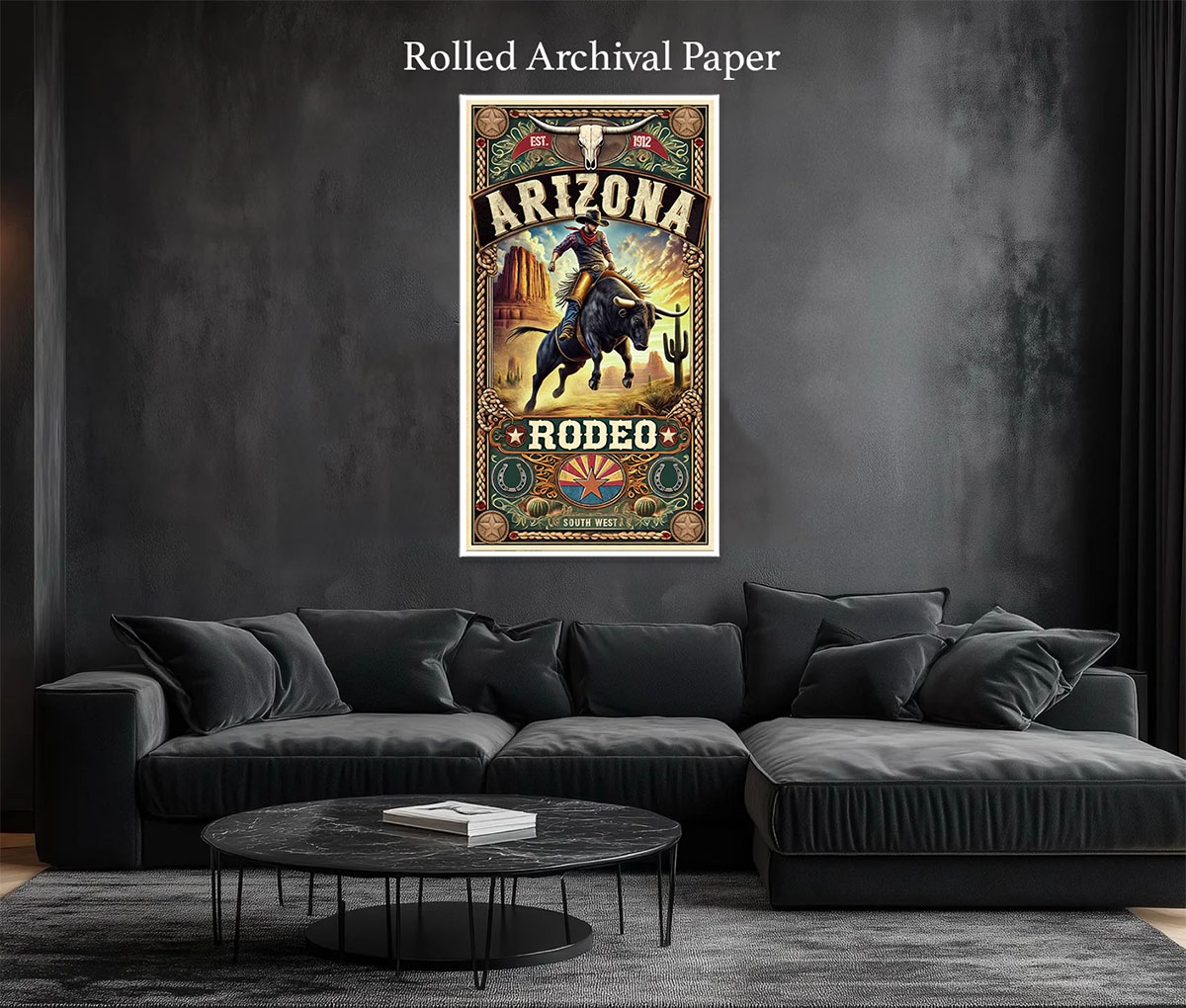 Arizona Rodeo Poster - Art Print / Wall Art / Western Decor - Image 2