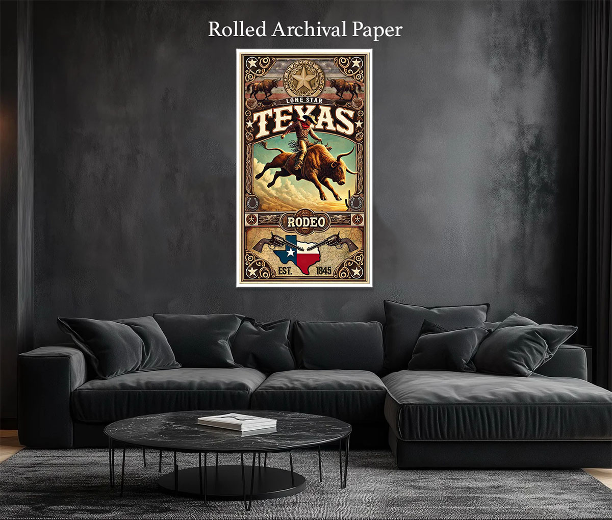 Texas Rodeo Poster - Art Print / Wall Art / Western Decor - Image 2