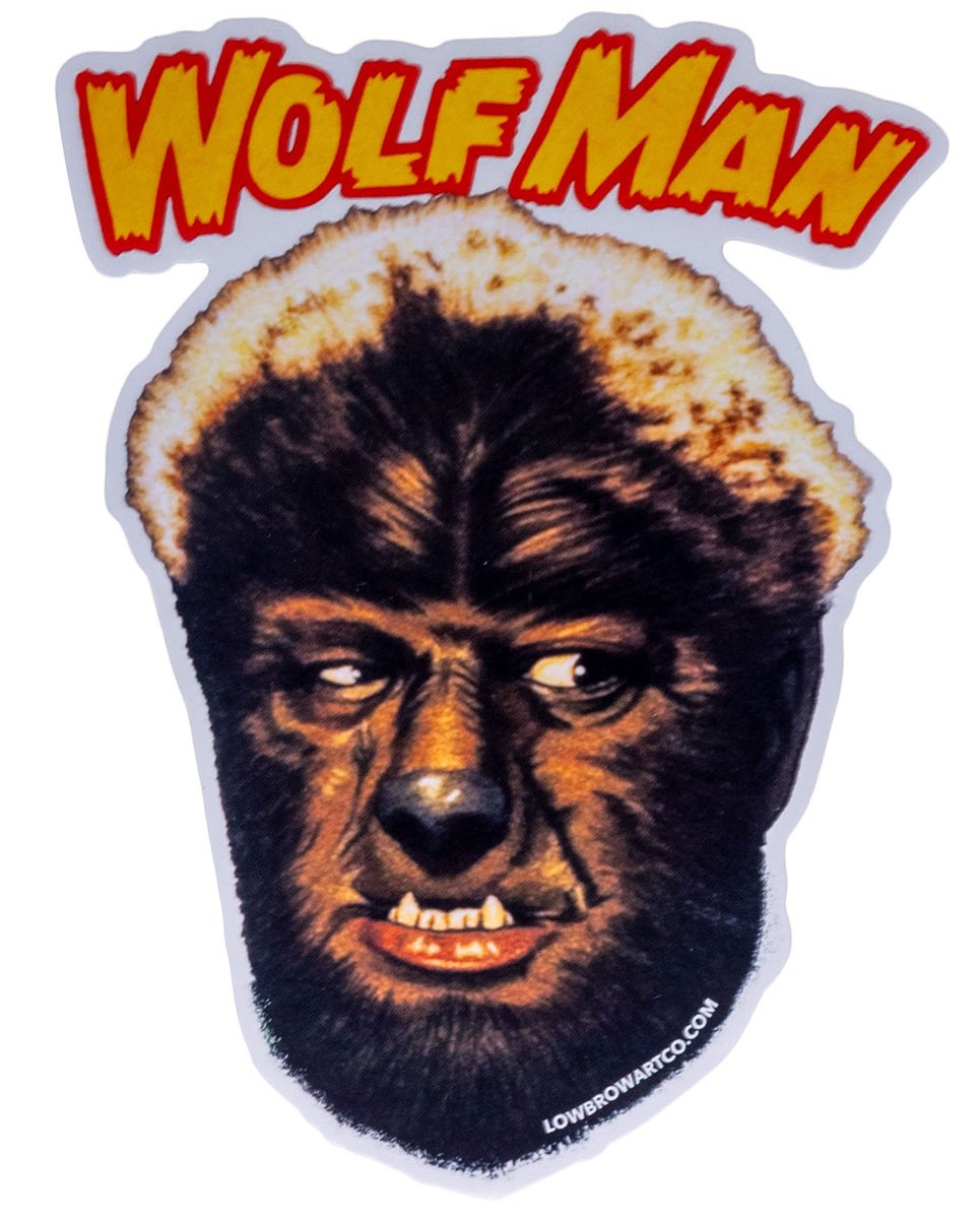 WOLF MAN MOVIE POSTER STICKER