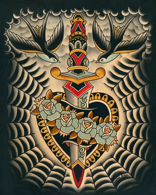 DAGGER & HEART - Art Prints