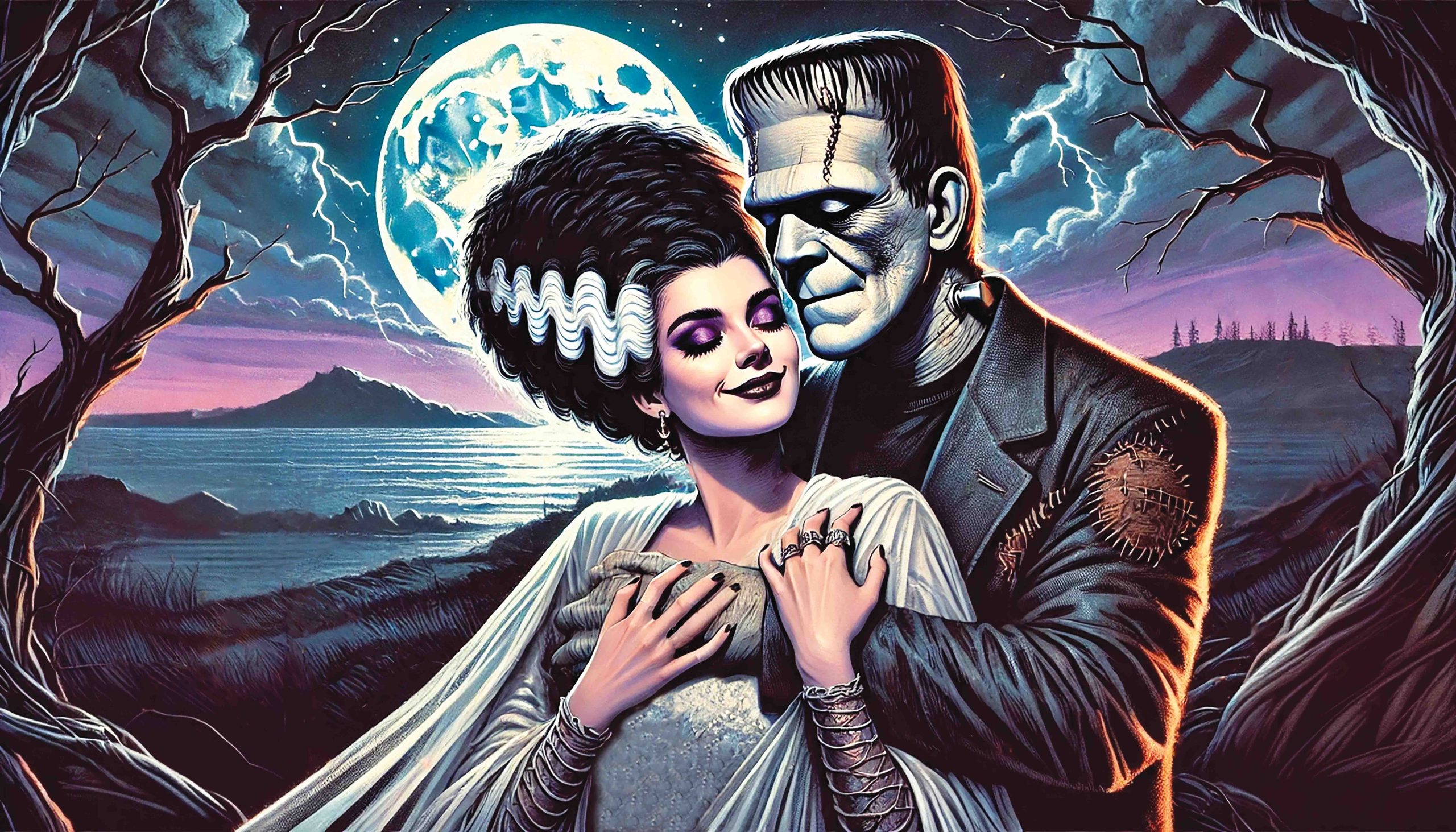 MOONLIGHT LOVE - Monster Art Prints