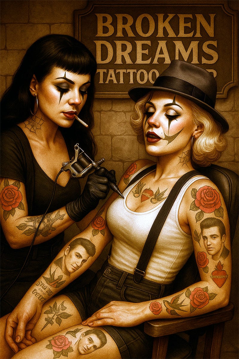 BROKEN DREAMS TATTOO - Art Prints