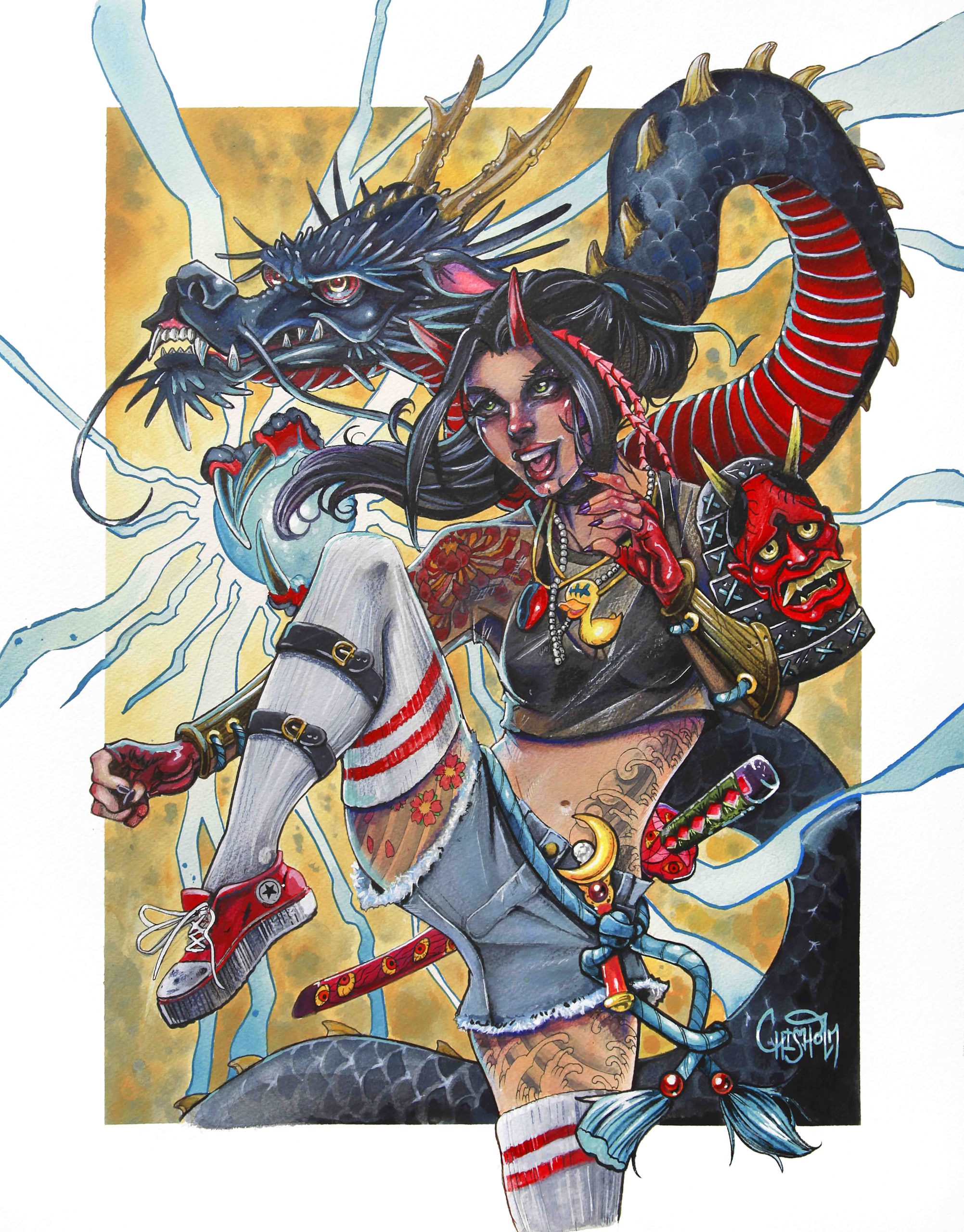 KARATE GIRL - Art Prints