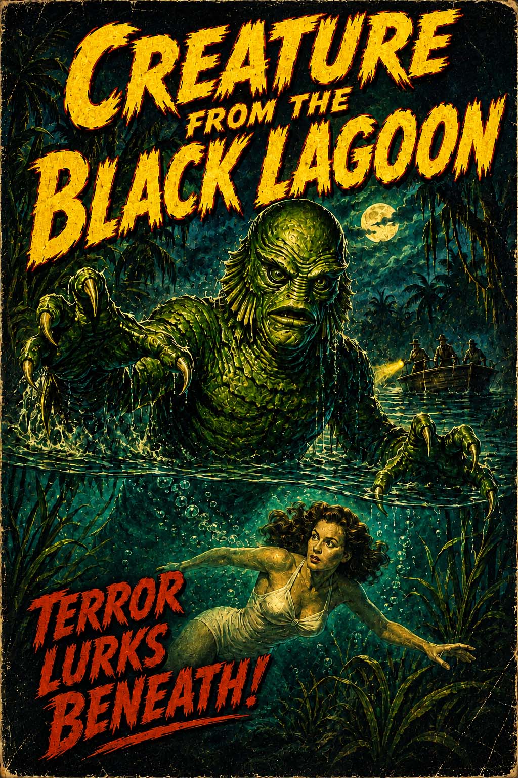 TERROR LURKS BENEATH - Art Print