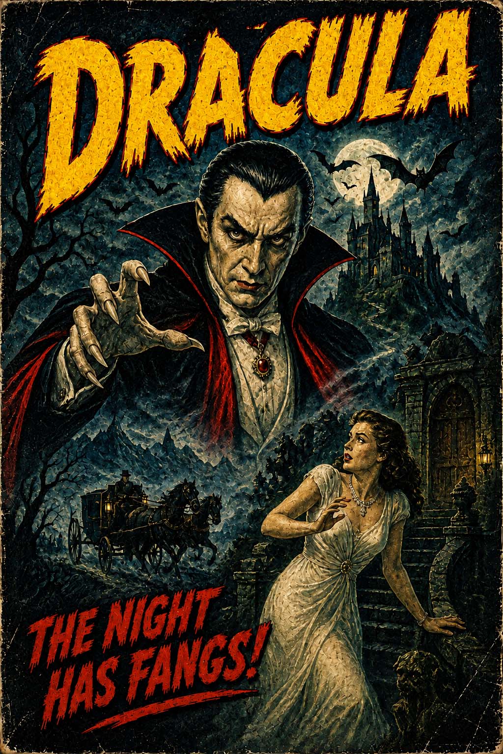 THE NIGHT HAS FANGS - Art Print